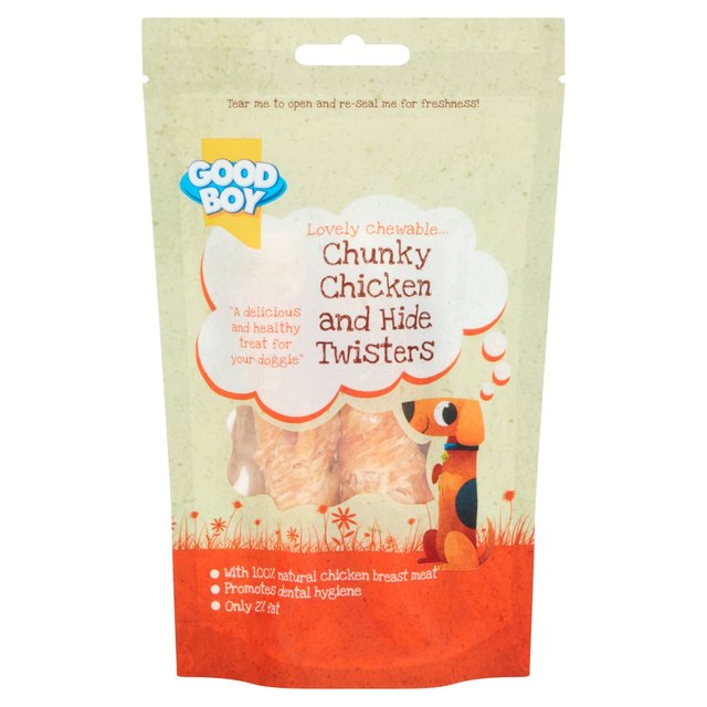 Good Boy Chunky Chicken & Hide  Twisters Dog Treats 60g