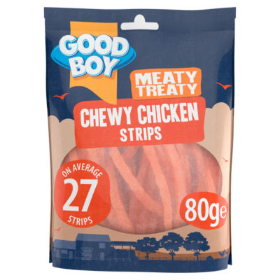 Good Boy Meaty Treaty Chewy Chicken Strips Dog Treats