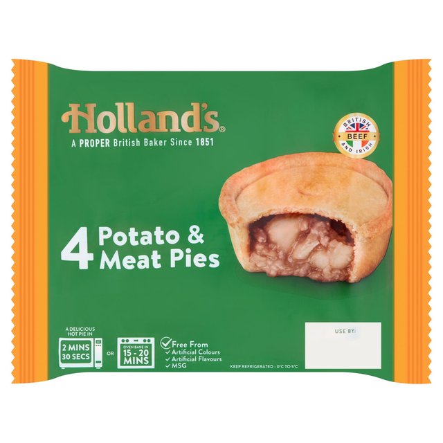 Holland's 4 Meat & Potato Pie 4 x 194g