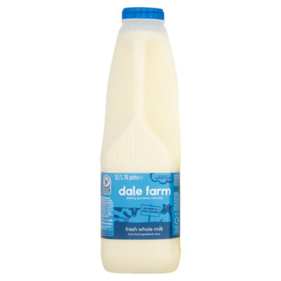 Dale Farm Fresh Whole Milk 1.76 Pints/1L