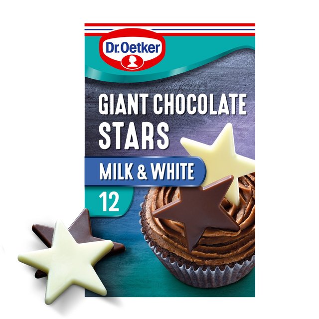 Dr. Oetker 12 Giant White & Milk Chocolate Stars