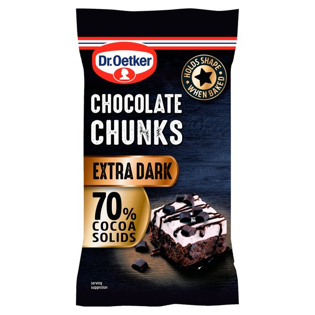 Dr. Oetker 70% Extra Dark Chocolate Chunks