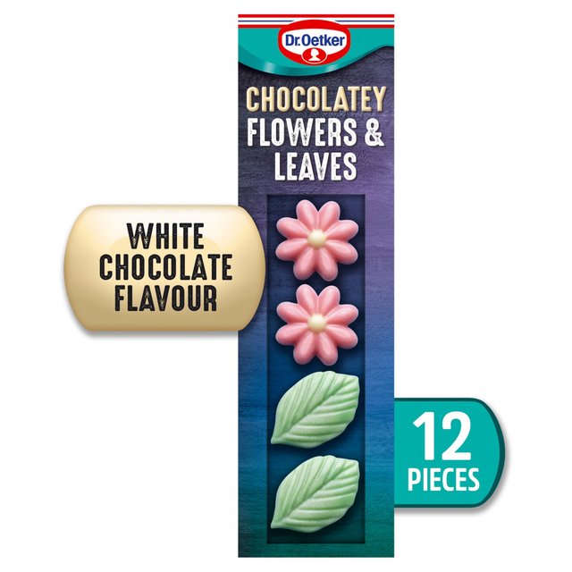 Dr. Oetker Chocolate Flowers & Leaves Cake Decorations 