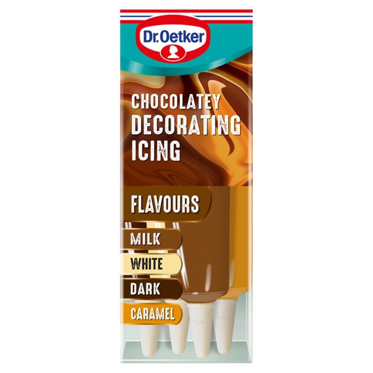 Dr. Oetker Chocolate Decorating Icing 4 x 19g (76g)