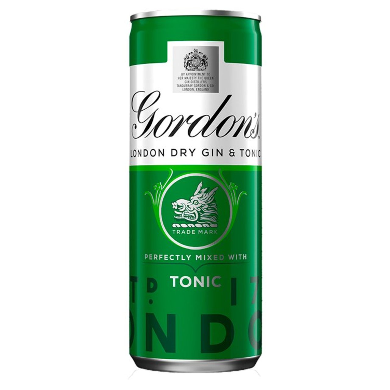  Gordon's London Dry Gin with Tonic 5% vol Ready to Drink Premix Can      250ml