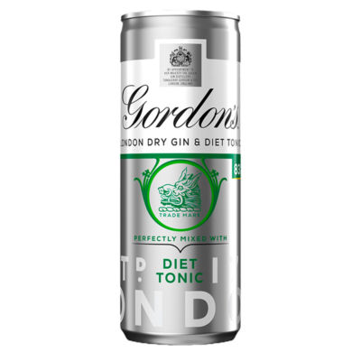 Gordon's London Dry Gin and Slimline Tonic Ready to Drink  Can 250ml