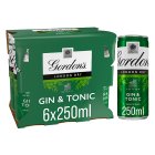 Gordon's London Dry Gin & Tonic Ready To Drink 5% Vol Cans 6x250ml