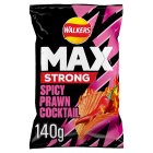 Walkers Max Strong Fiery Prawn Cocktail Sharing Crisps 140g