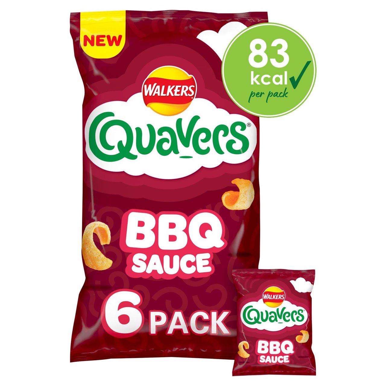 Walkers Quavers BBQ Sauce Multipack Snacks Crisps