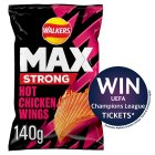 Walkers Max Strong Hot Chicken Wings Sharing Bag Crisps