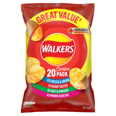 Walkers Walkers Classic Variety Multipack Crisps 20 x 25g