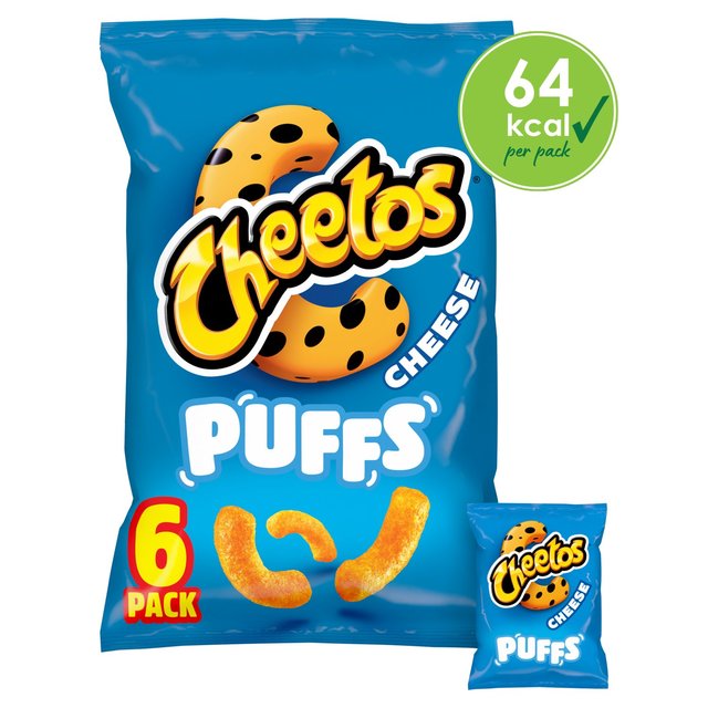 Cheetos Puffs Cheese Multipack Snacks Crisps 6 x 13g