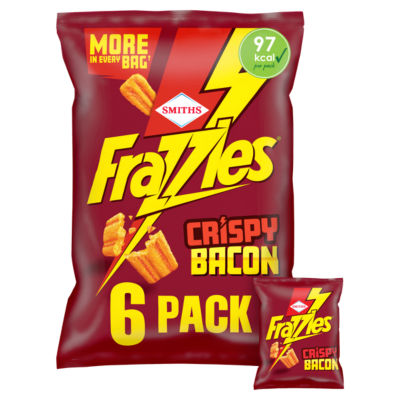 Smiths Frazzles Snacks Crispy Bacon 6 x 20g