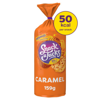 Snack a Jacks Jumbo Caramel Sharing Rice Cake Crisps 159g