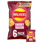 Walkers Smoky Bacon Multipack Crisps 6x25g