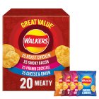 Walkers Meaty Variety Multipack Crisps 20x25g