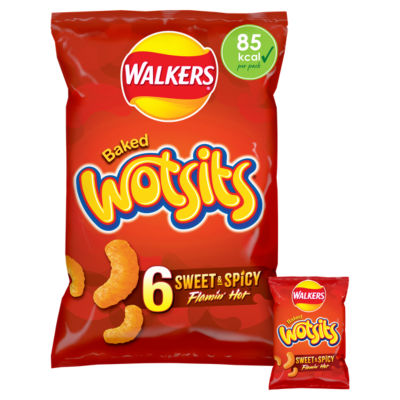 Walkers Wotsits Sweet & Spicy Flamin Hot Multipack Snacks