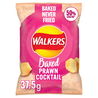 Walkers Baked Prawn Cocktail Snacks Crisps  37.5g