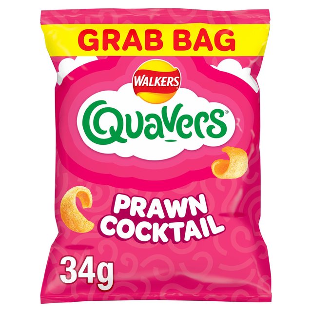 Walkers Quavers Prawn Cocktail Snacks Crisps 34g