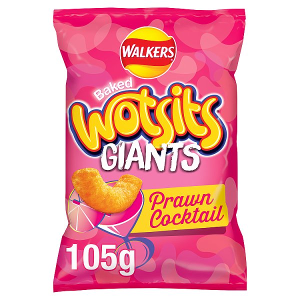 Walkers Wotsits Giants Prawn Cocktail Snacks Crisps  105g