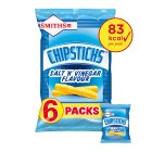 Smiths Chipsticks Salt & Vinegar Multipack Snacks Crisps 6x17g