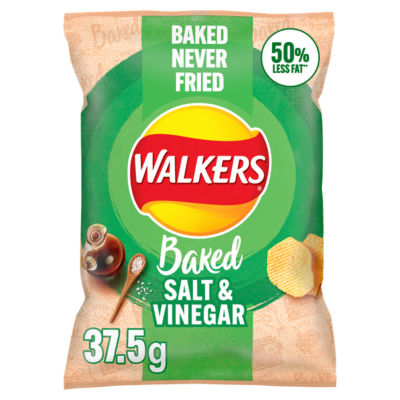 Walkers Baked Salt & Vinegar Snacks Crisps  37.5g