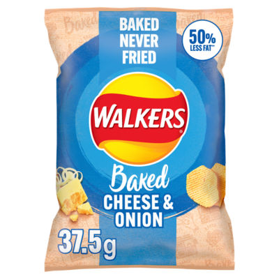 Walkers Baked Cheese & Onion Snacks Crisps 37.5g