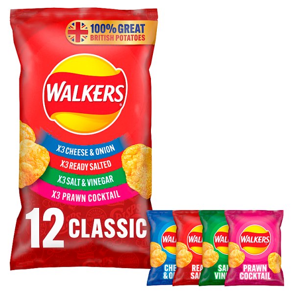 Walkers Classic Pack 12 X 25g