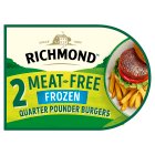 Richmond Frozen Vegan & Vegetarian Quarter Pounder Burgers x2 227g