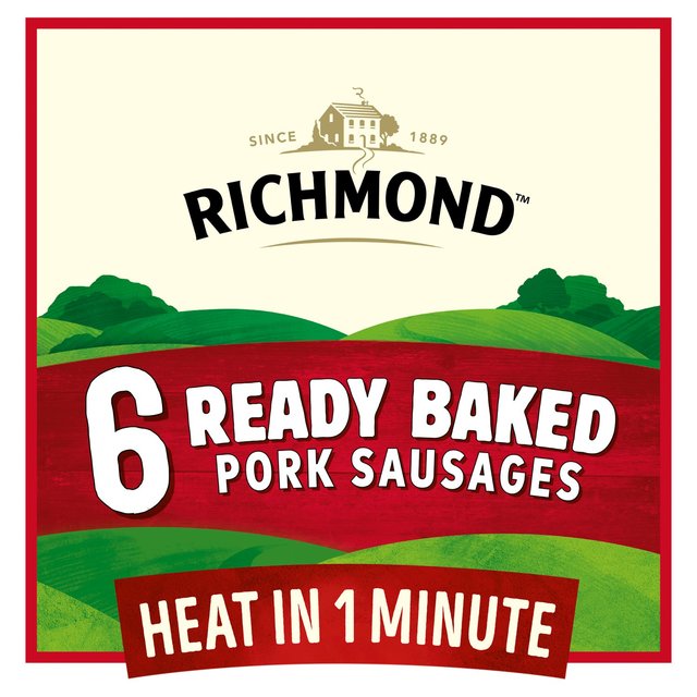 Richmond Ready Baked 6 Pork Sausages 264g