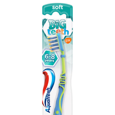 Aquafresh Aquafresh Kids Toothbrush Big Teeth. Developed For Children Aged 6-8 Years Old By Dental Experts 1 Pack