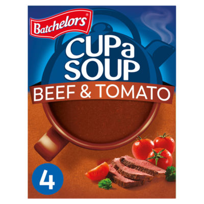 Batchelors Cup a Soup Beef & Tomato 4 Sachets 88g