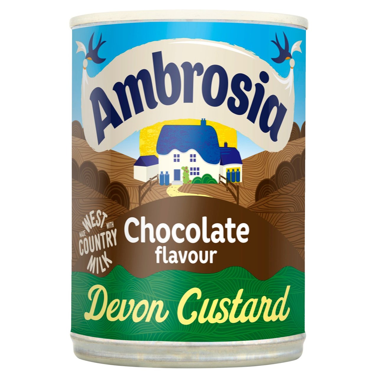 Ambrosia Ready To Serve Chocolate Flavour Devon Custard Can