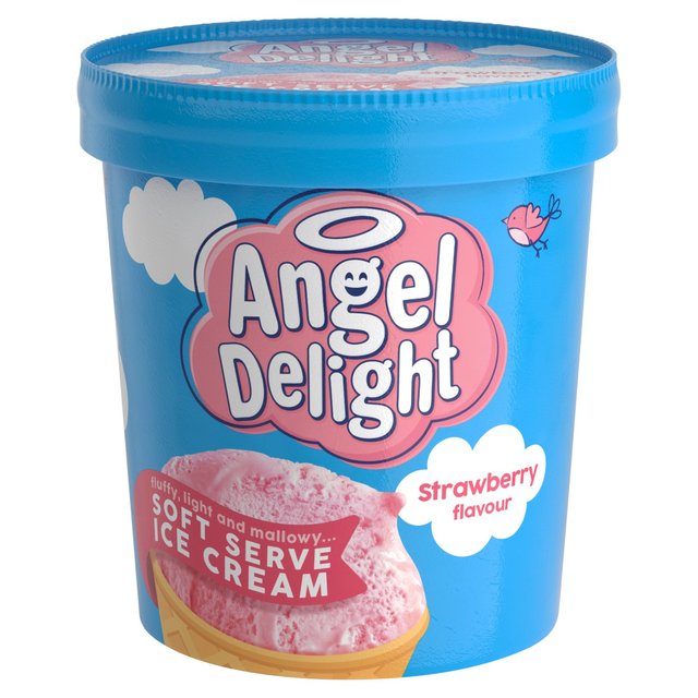 Angel Delight Strawberry Soft Serve Ice Cream Tub 800ml