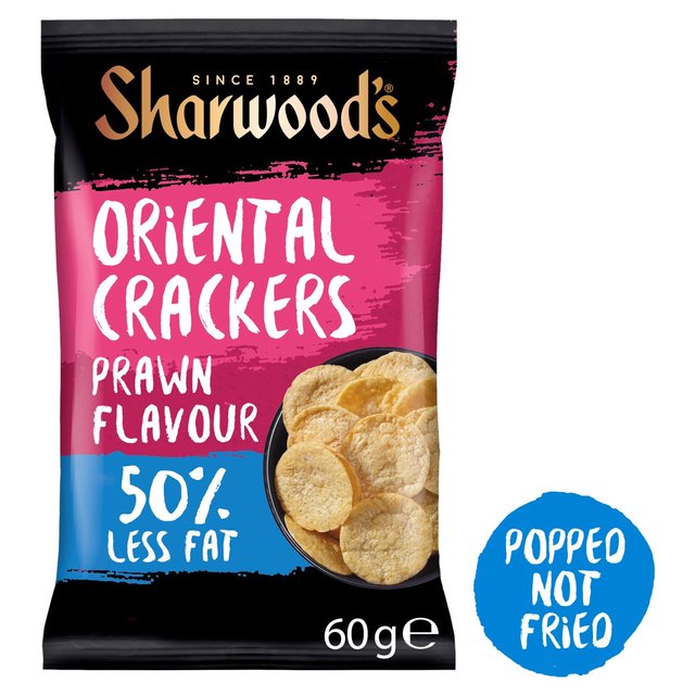 Sharwood's Low Fat Popped Cracker Ready To Eat Prawn 60g