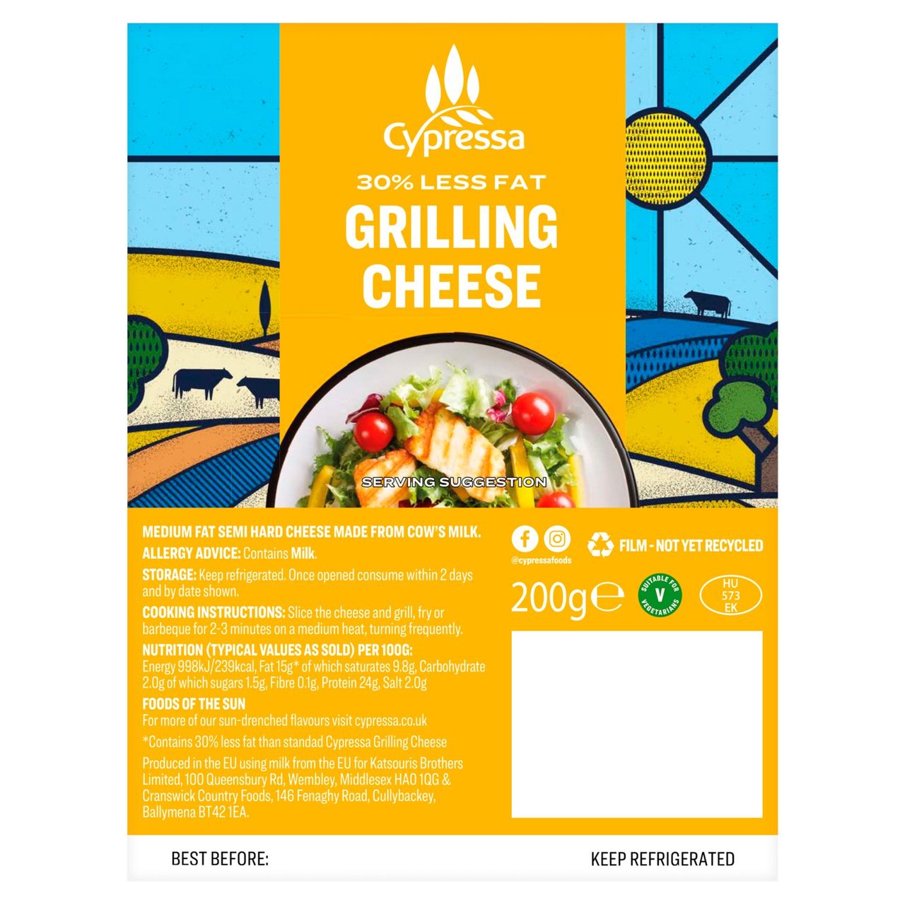 Cypressa Reduced Fat Grilling Cheese