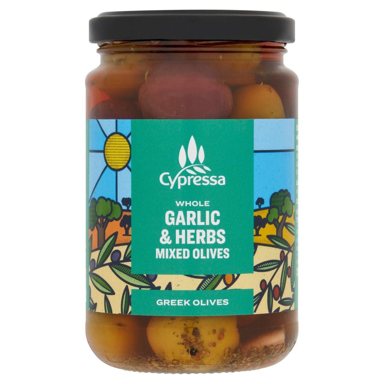 Cypressa Garlic & Herb Whole Mixed Olives