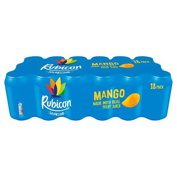 Rubicon Sparkling Mango Juice Soft Drink 18x330ml