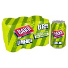 Barr Limeade Soft Drink Cans 6x330ml