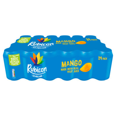 Rubicon Sparkling Mango Juice Soft Drink 24 x 330ml