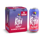 Rubicon Raw Raspberry & Blueberry Energy Drink 4x500ml