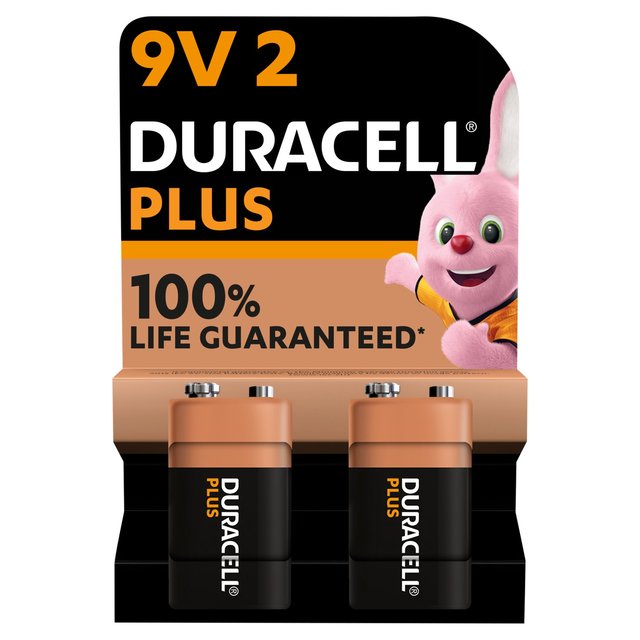 Duracell Plus 9V Alkaline Batteries 2 per pack - HelloSupermarket