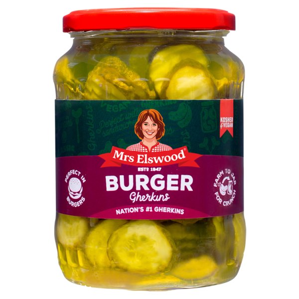 Mrs Elswood Burger Gherkins