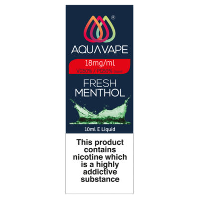 Aqua Vape Fresh Menthol E-Liquid 18mg