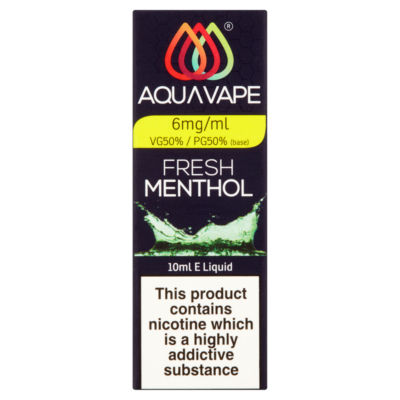 Aqua Vape Fresh Menthol E-Liquid 6mg