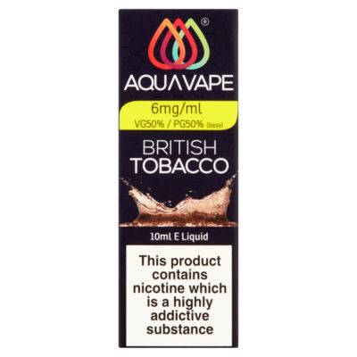 Aqua Vape British Tobacco E-Liquid 6mg 10ml