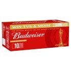 Budweiser Lager Beer Cans 10x440ml