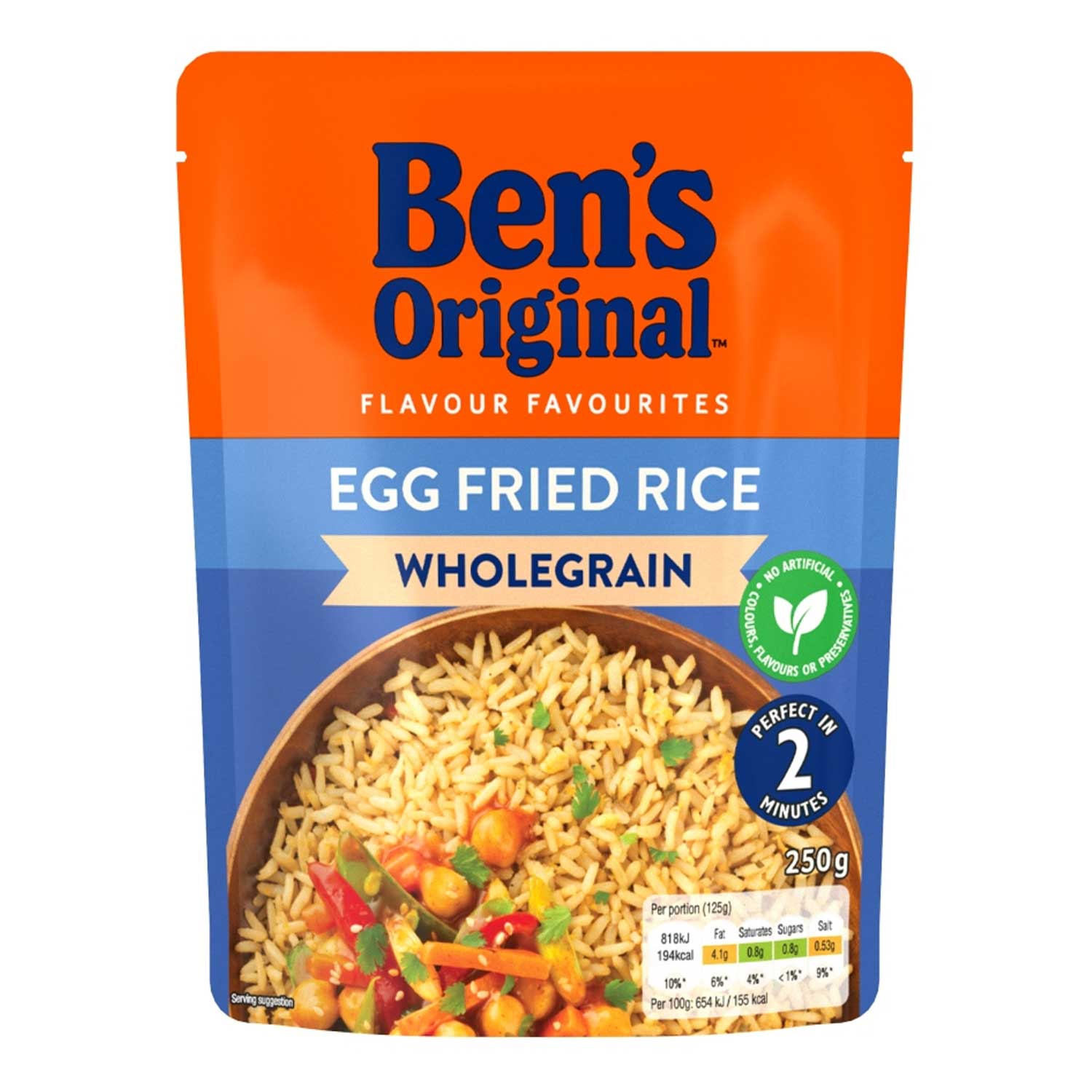 Bens Original Wholegrain Egg Fried Microwave Rice 250g