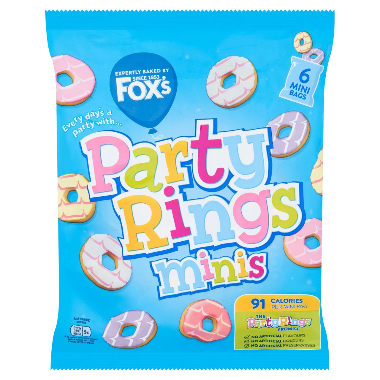 Fox's Party Rings Minis 6 X 21g