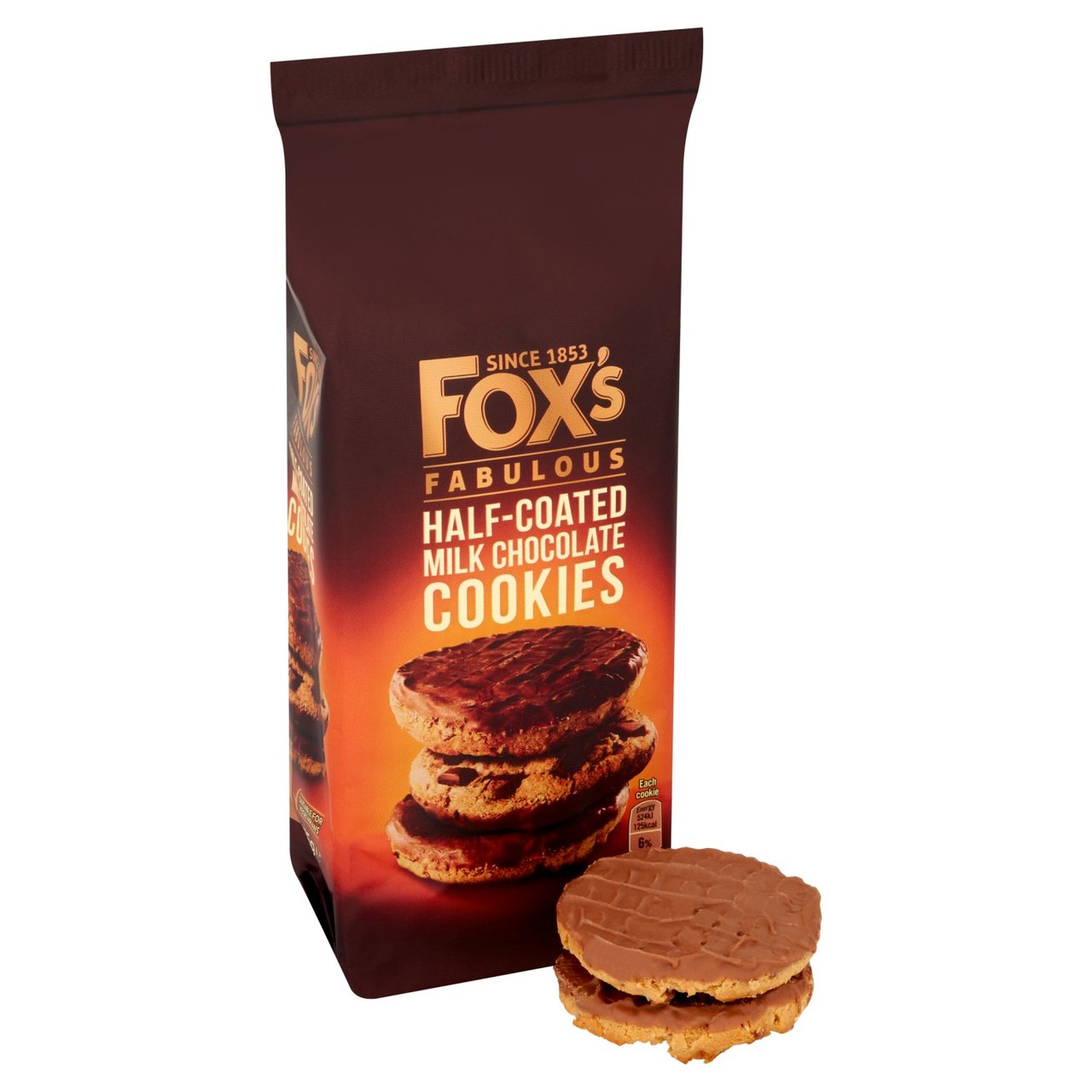 Fox's Biscuits Half Coated Milk Chocolate Cookie 175g